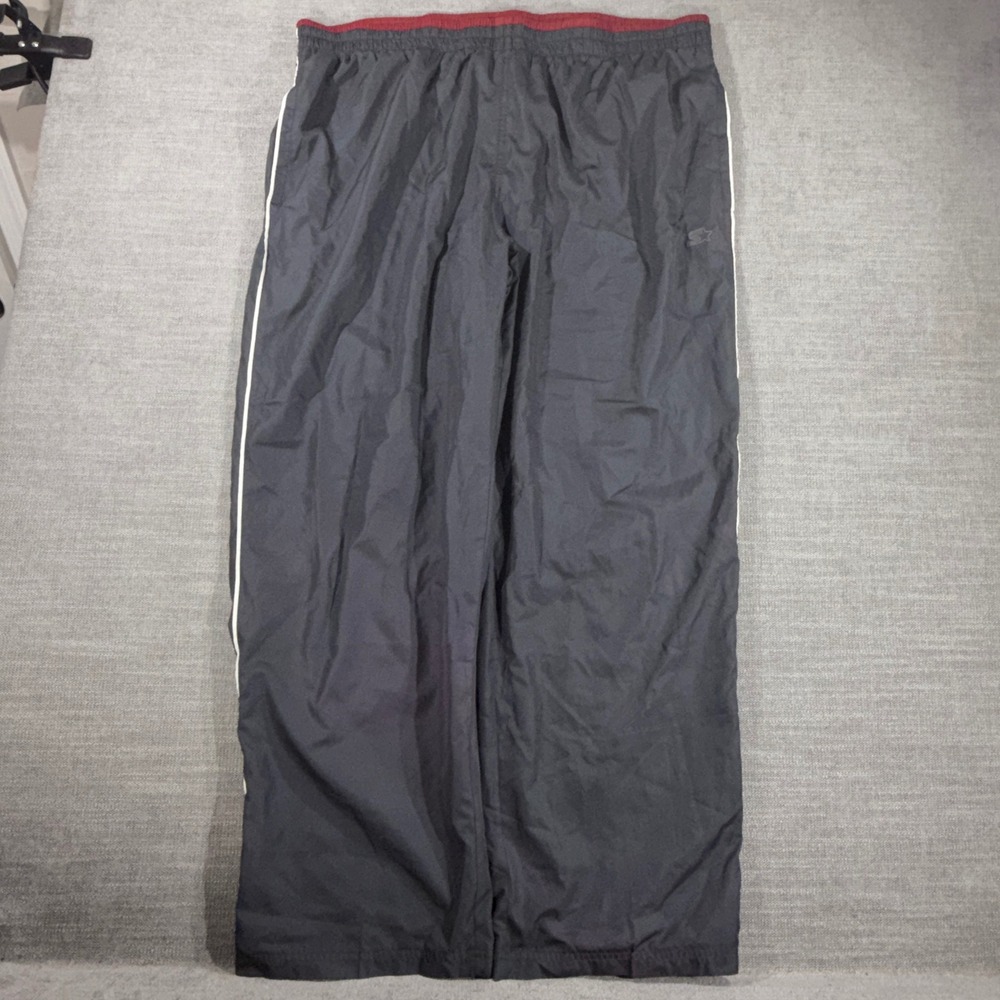 Starter Track Pants Mens XL Black Good Mesh Lined Windbreaker Athletic Piping